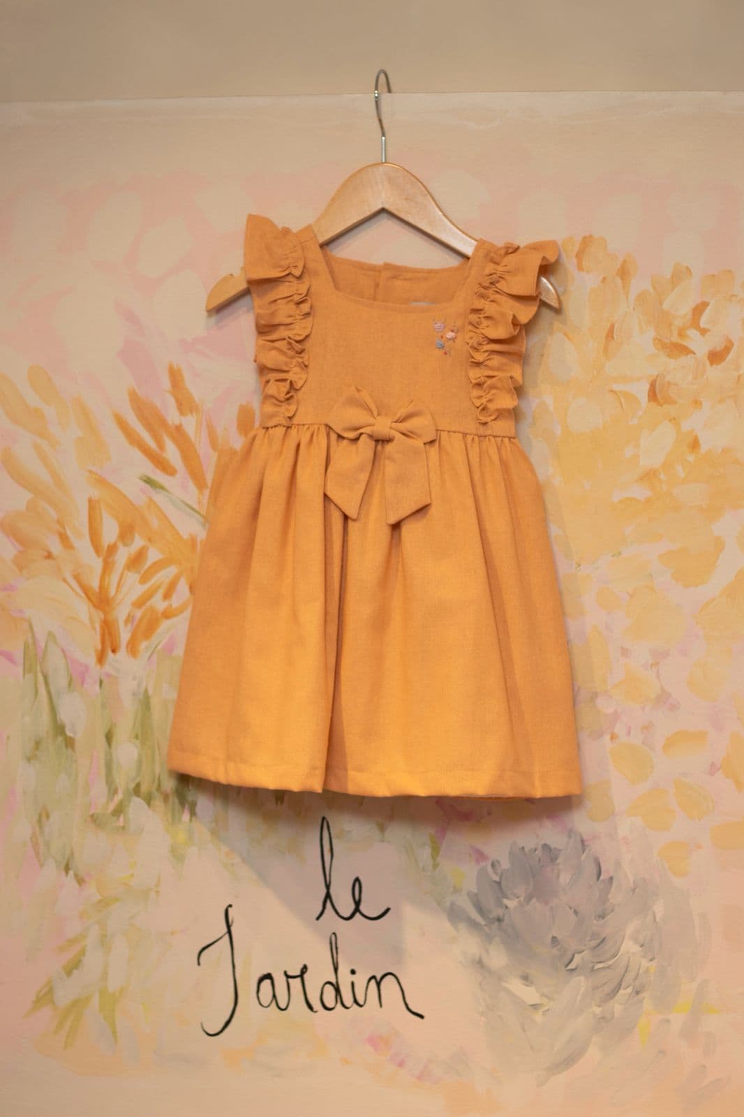 Vestido linho — Rosa Antigo