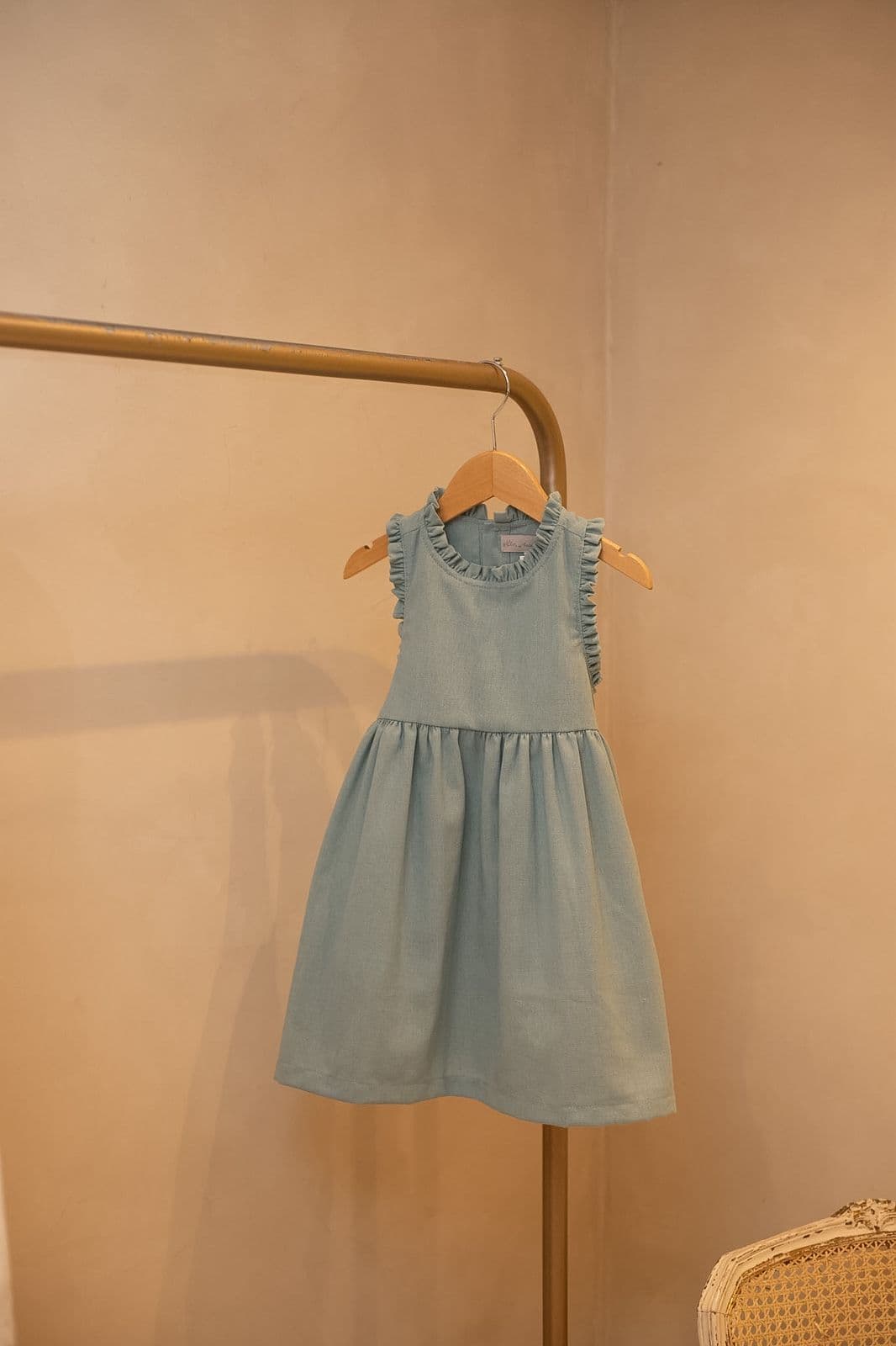 Vestido Linho — Azul